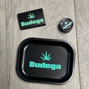 Black Bodega Tray Set with Green Logo